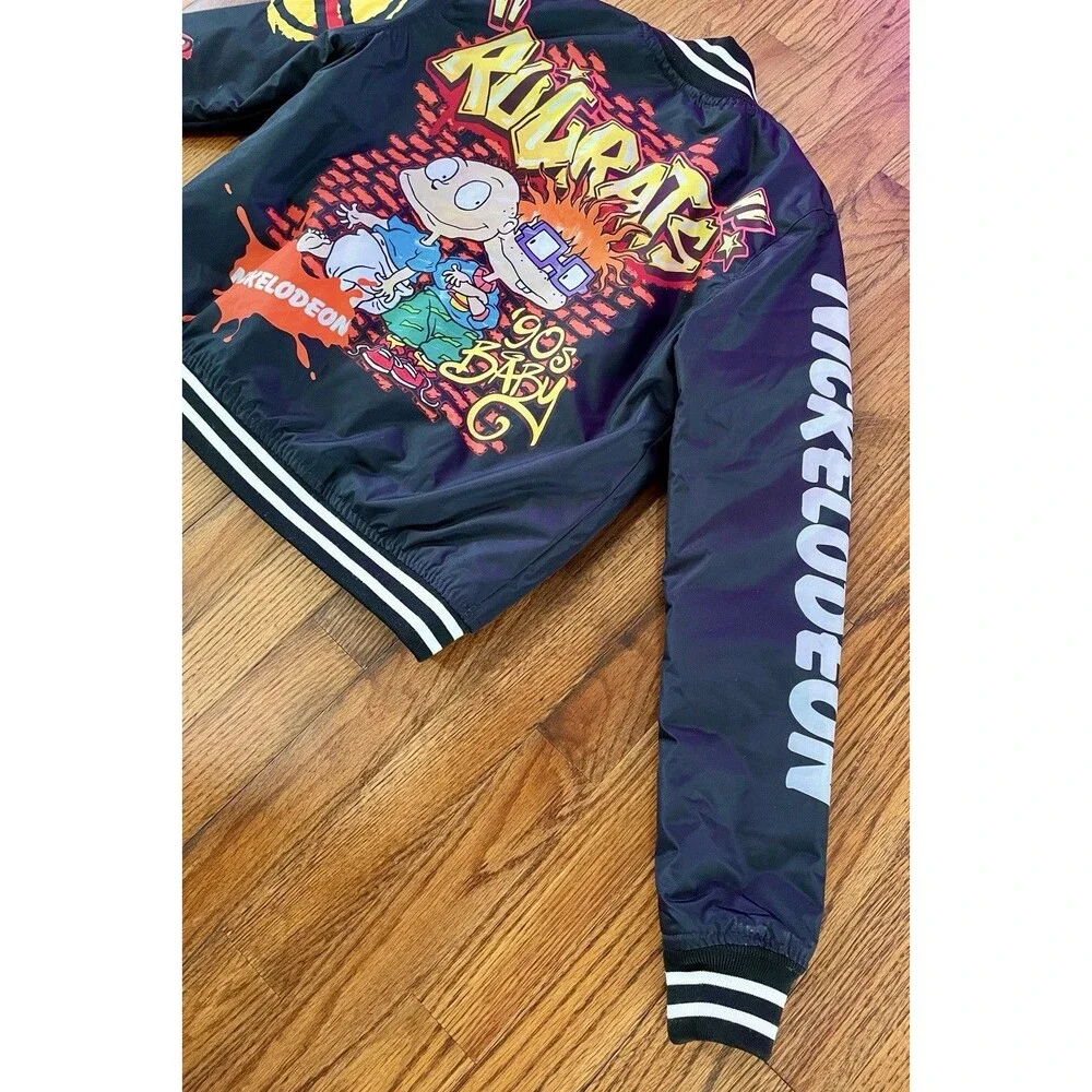 Nickelodeon Rugrats Varsity Jacket Youth Never Grow Up 90s Baby Cartoon Bomber